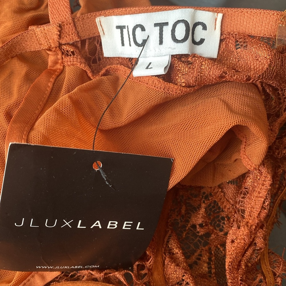 JLUXLABEL Rust Lace Bodysuit - Picture 6 of 11